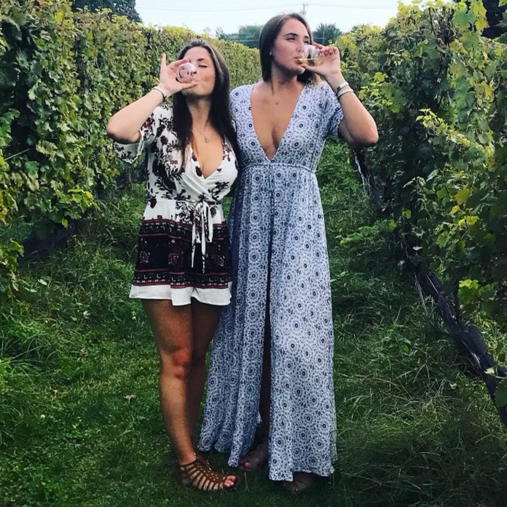 Maxi dress with built in shorts